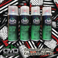 Hydrographics Aerosol DIY Dip kit - Firefighter Ax Flag