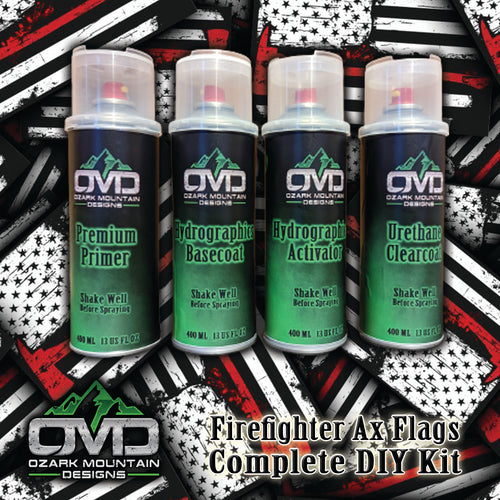 Hydrographics Aerosol DIY Dip kit - Firefighter Ax Flag