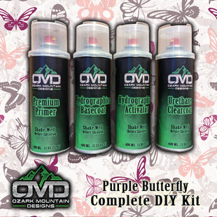 Hydrographics Aerosol DIY Dip kit - Purple Butterflys