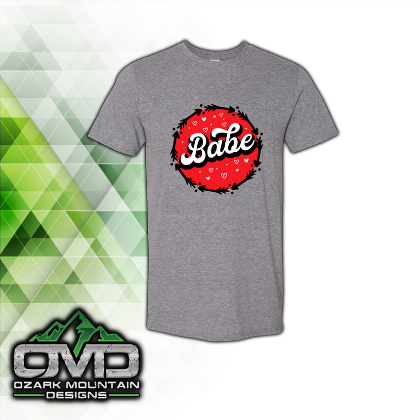 Valentines Babe Gray T-Shirt
