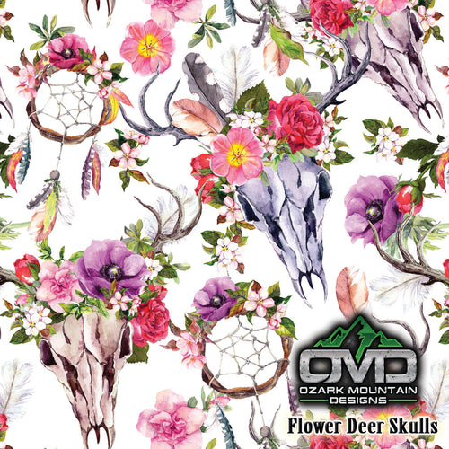 Flower Deer Skulls