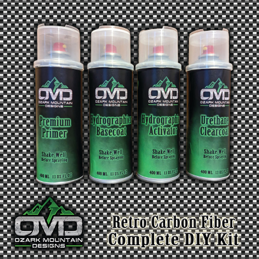 Hydrographics Aerosol DIY Dip kit - Retro Carbon Fiber