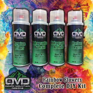 Hydrographics Aerosol DIY Dip kit - Rainbow Flowers