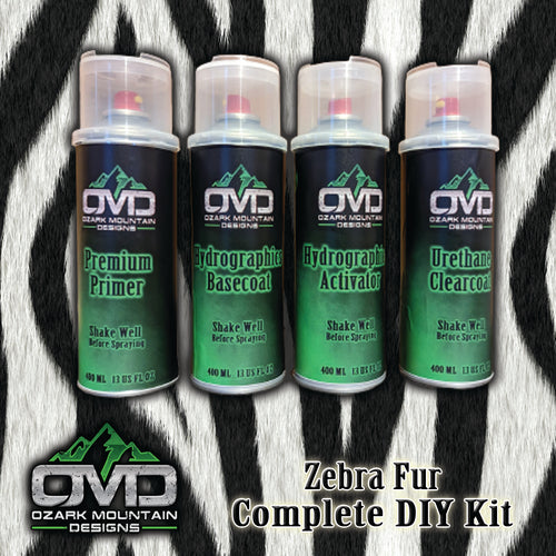 Hydrographics Aerosol DIY Dip kit - Zebra Fur