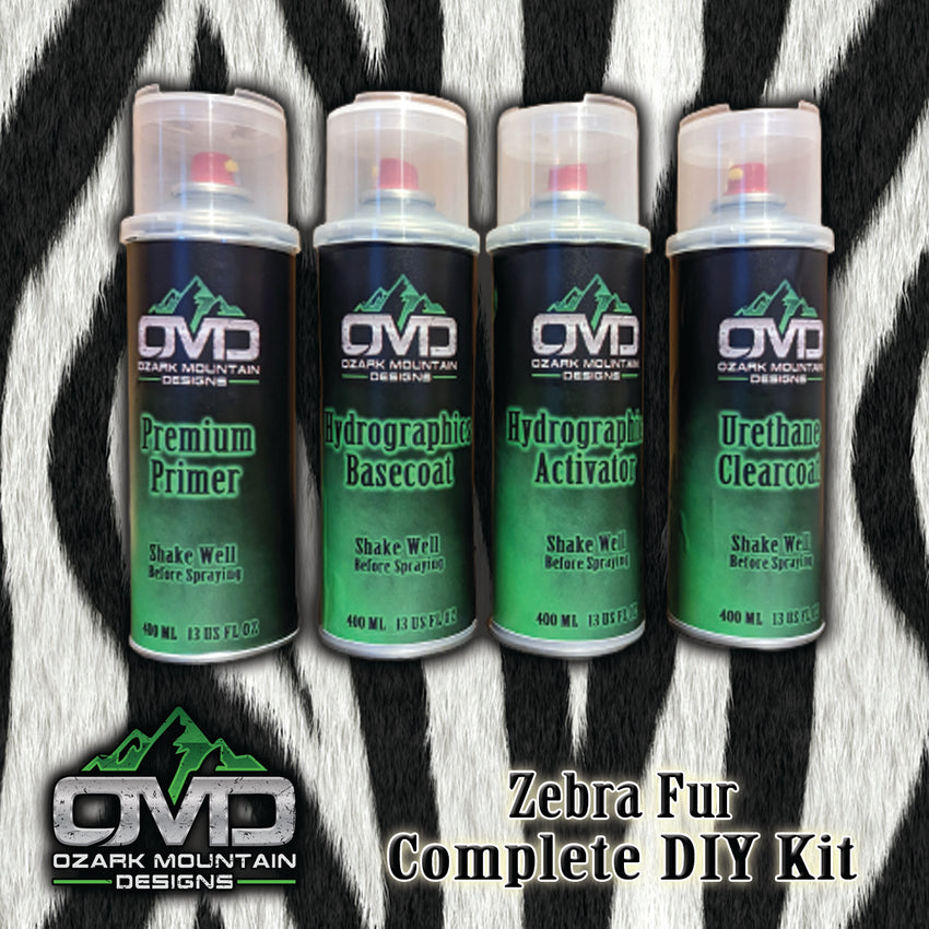 Hydrographics Aerosol DIY Dip kit - Zebra Fur