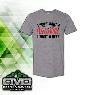 Valentines Beer Gray T-Shirt