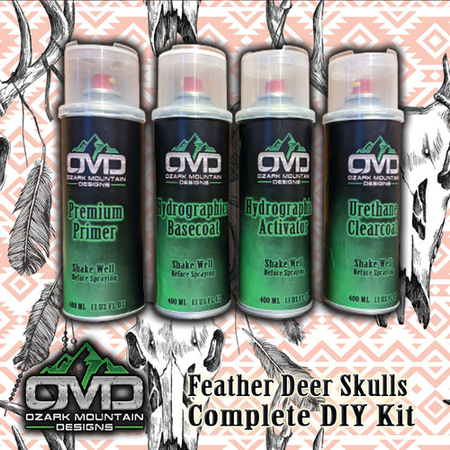 Hydrographics Aerosol DIY Dip kit - Feather Deer Skulls