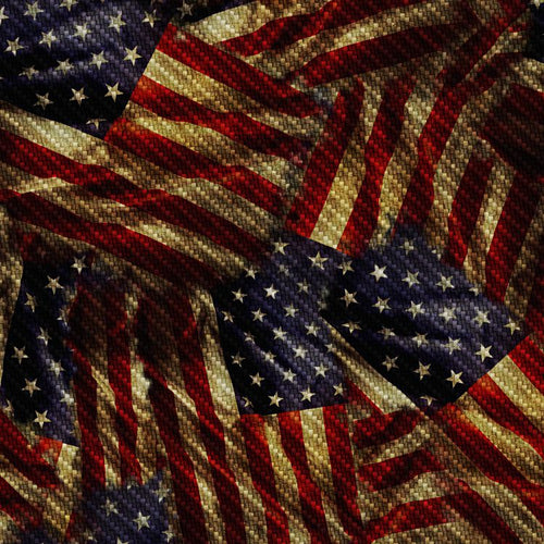 Carbon Fiber American Flags