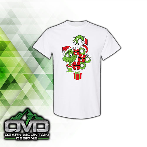 Christmas Grinch Ho Ho Ho White T-Shirt
