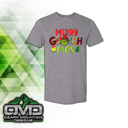 Christmas Grinch-mas Gray T-Shirt