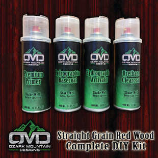 Hydrographics Aerosol DIY Dip kit - Straight Grain Red Wood