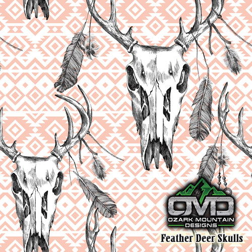 Feather Deer Skulls