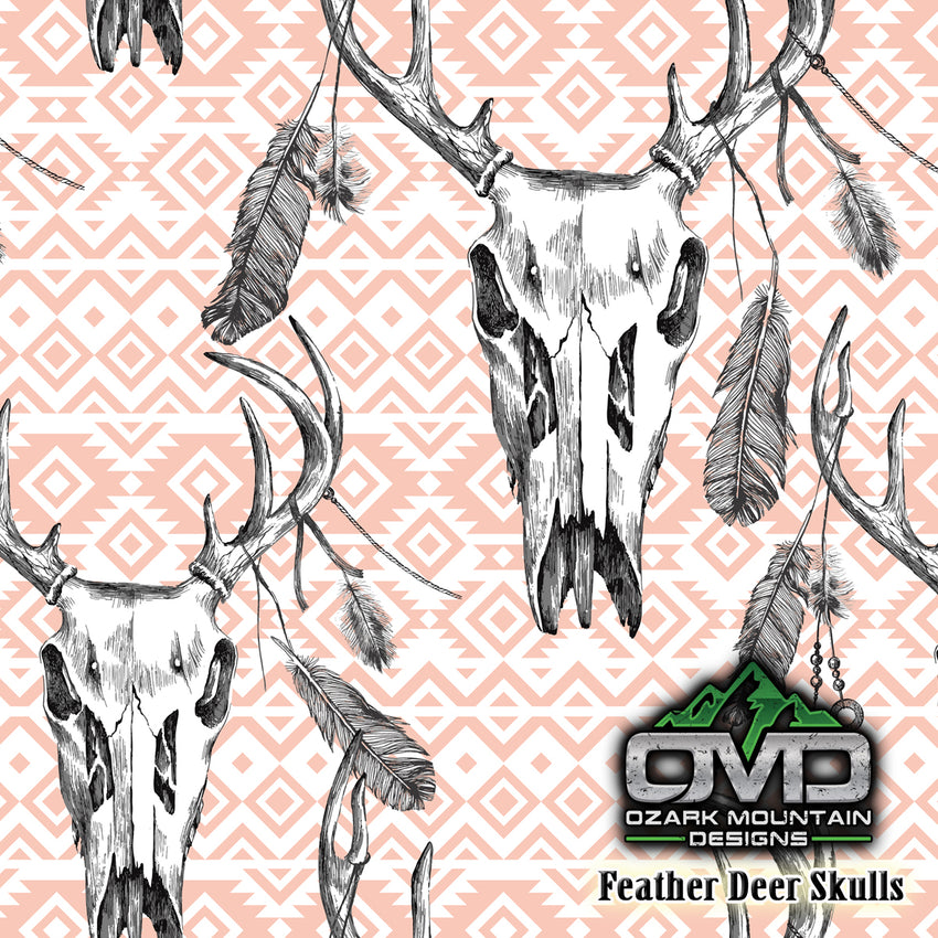Feather Deer Skulls