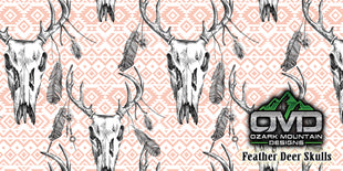 Feather Deer Skulls