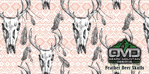 Feather Deer Skulls