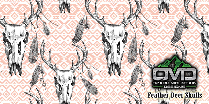 Feather Deer Skulls