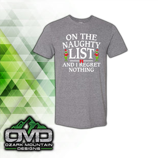 Christmas Grinch Regret Nothing Gray T-Shirt