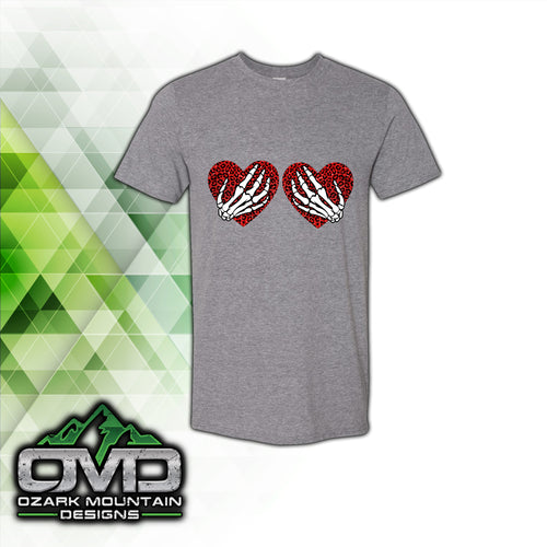 Valentines Handy Love Gray T-Shirt