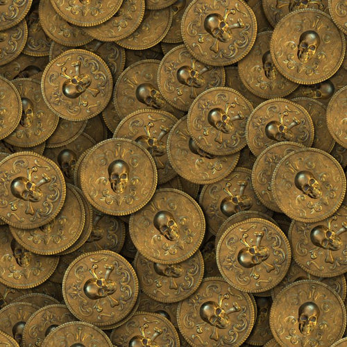 Pirate Gold Treasure Coins