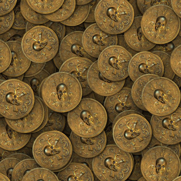 Pirate Gold Treasure Coins